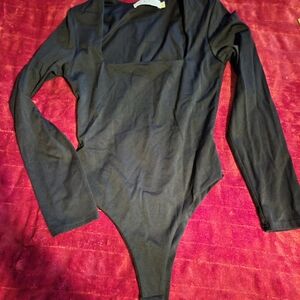 Kids Black Long Sleeve One Piece
